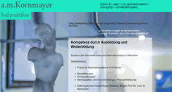 Desktop Screenshot of naturheilverfahren-kornmayer.de
